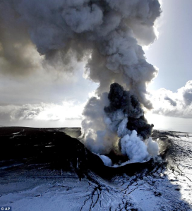 Eyjafjallajokull erupting